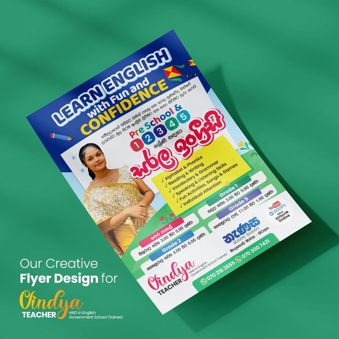 Vindya Teacher — Educational Flyer Design